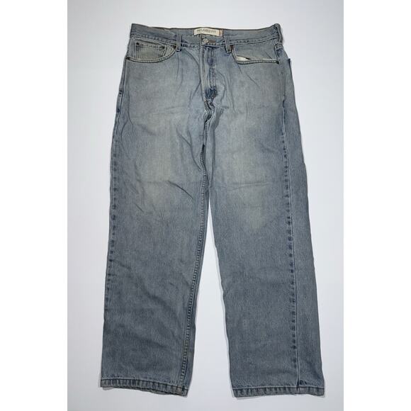 Vtg Levis 550 Jeans Men 34x30 Blue Light Wash Relaxed Fit Y2K Red Tab 2000 0351 - Picture 8 of 11